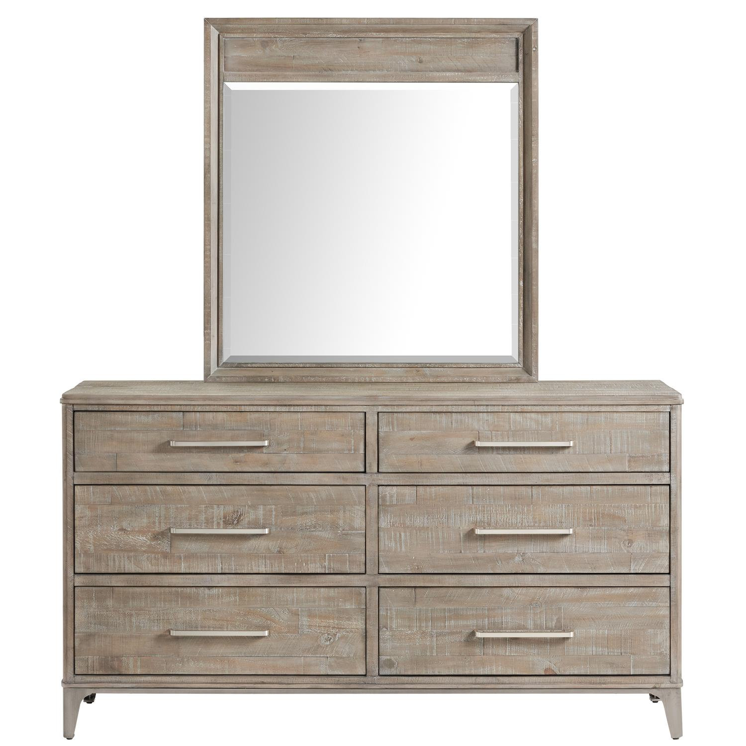 Mauve 68" Pine Double Dresser, Hazelwood