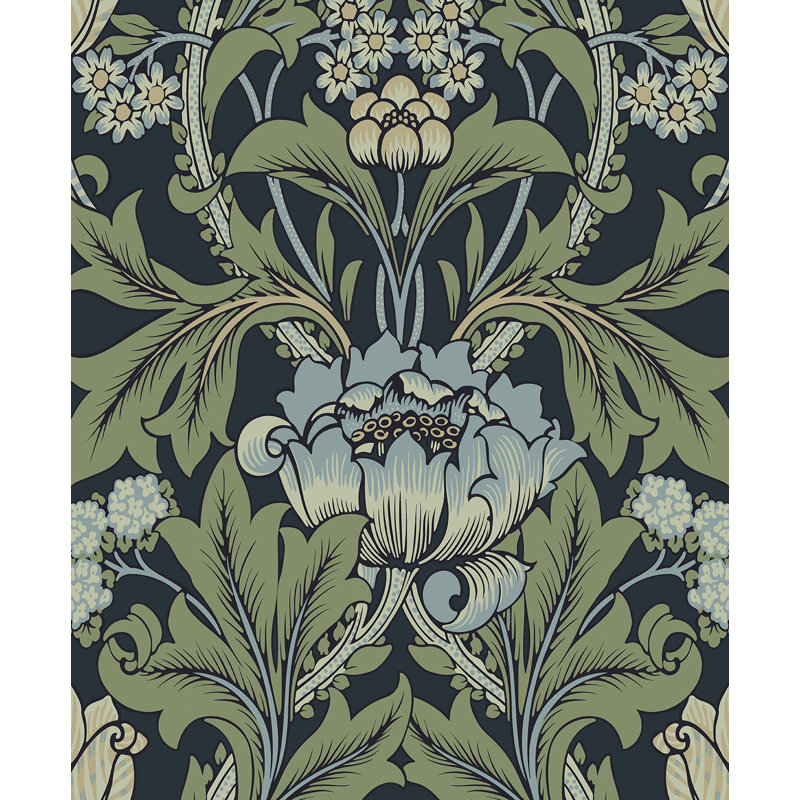 Papier peint préimprimé Winston Porter Designs, Vert