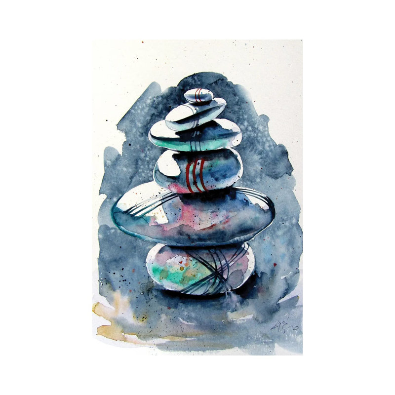 Balance II by Anna Brigitta Kovacs - Wrapped Canvas Painting, 20.32 cm H x 30.48 cm W