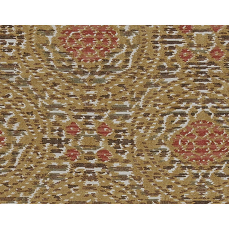 Flatweave Wool Ikat Area Rug in Beige And Multi