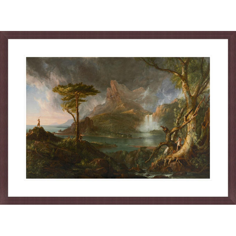 A Wild Scene by Thomas Cole -Framed Giclee Print, H 21,72 po x l 29,5 po