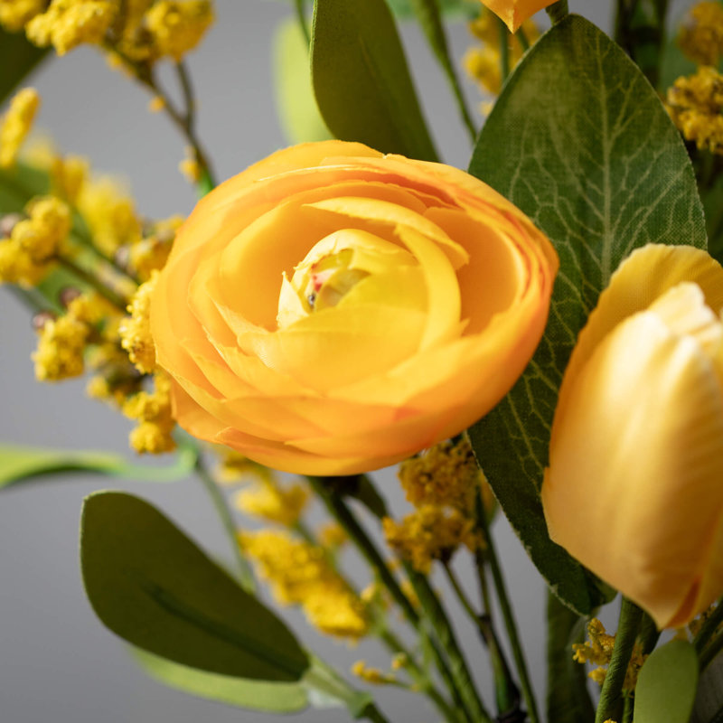 Ranunculus artificiel Sullivans H 18 po; jaune