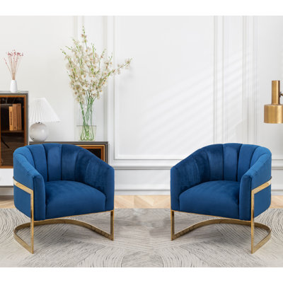 Romy 30" W Tufted Upholstered Barrel Chair by Willa Arlo Interiors