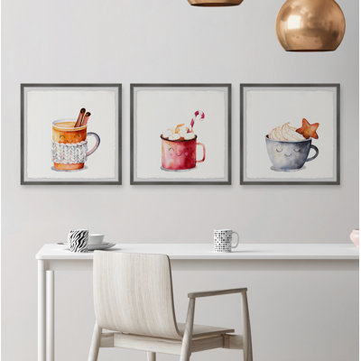 Chastain Chastain Cold Christmas Treats - 3 Piece Single Picture Frame Painting