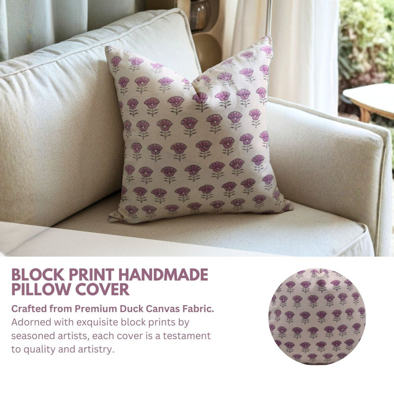 Coussin décoratif en lin fabriqué à la main de luxe Fabividine Kohinoor, H 14 po x l 14 po