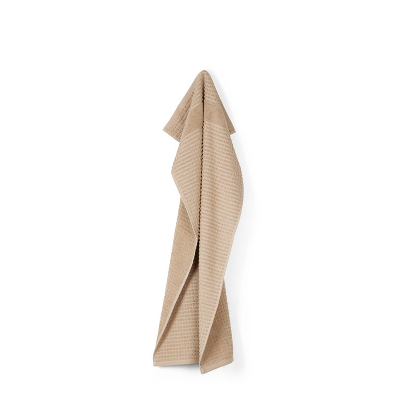 Débarbouillette 19,7 po x 39,4 po Check, Sable