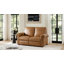 Canapé inclinable électrique en cuir véritable rembourré de duvet véritable 62,8 po-1051921964