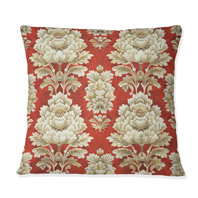 Coussin décoratif Red Gold, H 16 po x l 16 po