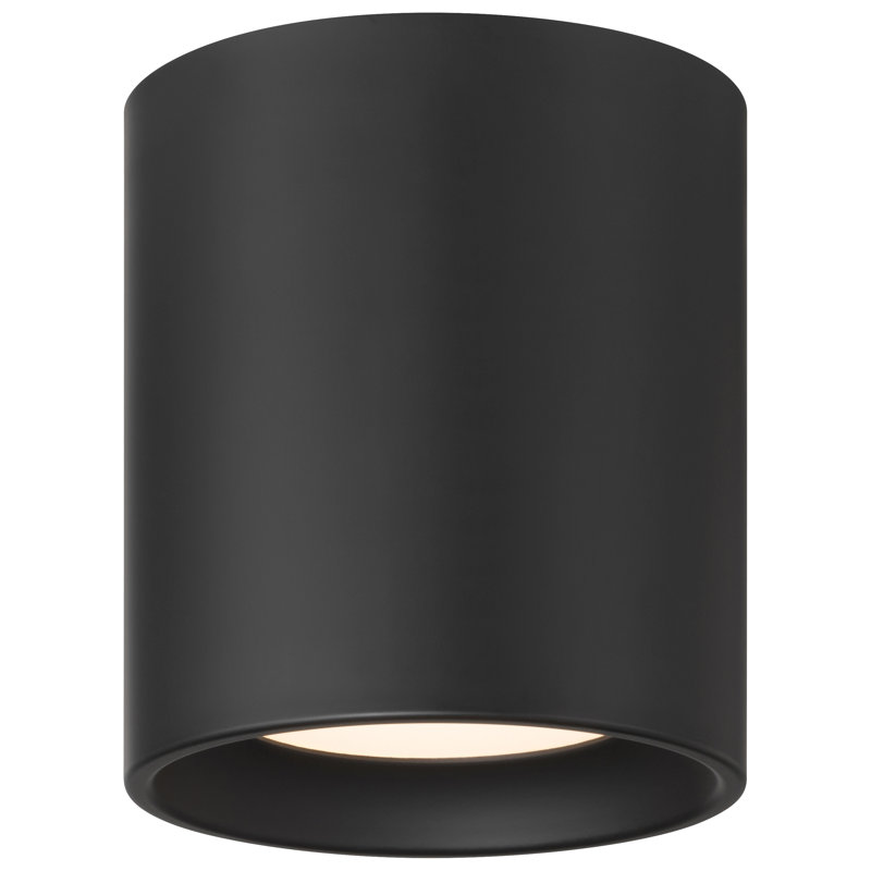 Bongo 5CCT LED Flush Mount - 6"H - Black Finish, Black