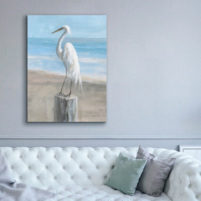 «Egret By The Sea» par Danhui Nai, art mural sur toile