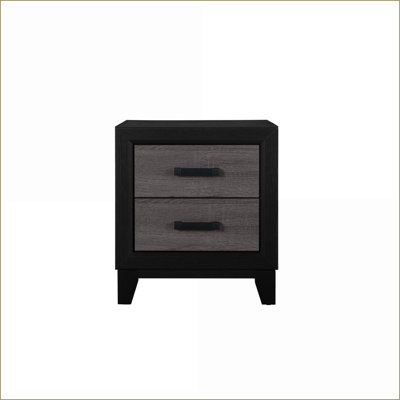 Urban Farmhouse 2-Drawer Rustic Gray Nightstand