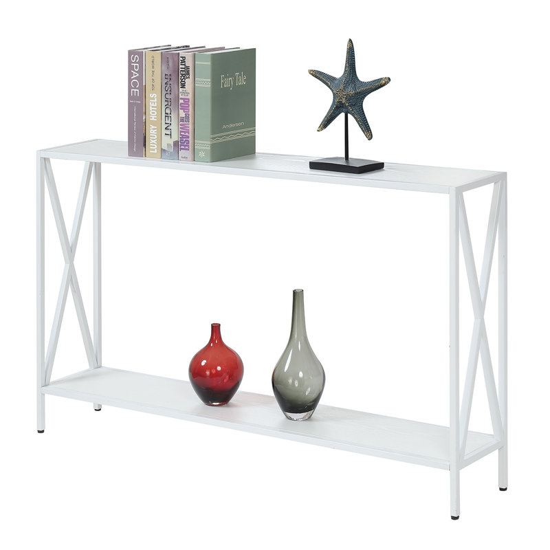 Console de 47,25 po Ariyana, Plateau blanc / base blanche