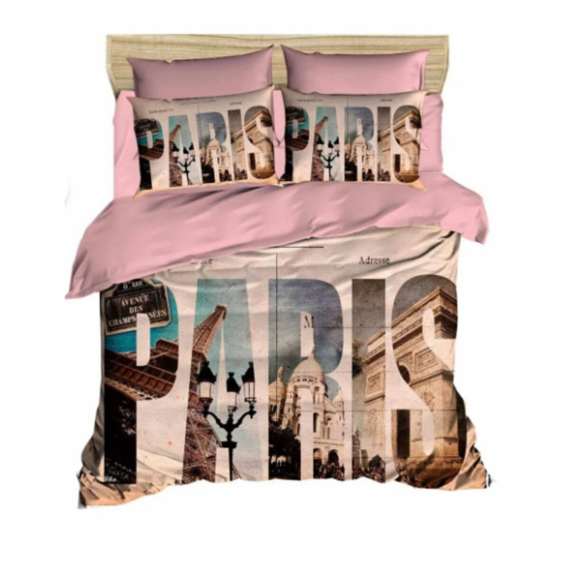 Cotton Floral Duvet Cover with Pillowcases