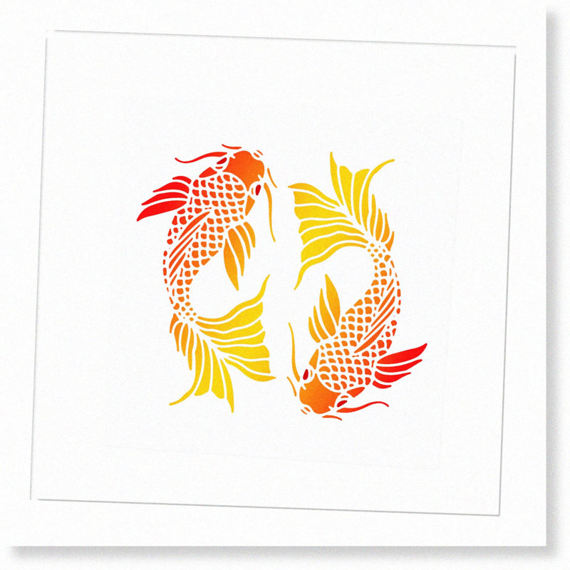 Koi Fish Painting Template