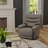 Global Home Swivel Glider Recliner With Manual Footrest, Soft Top Grain Leather, And Durable Hardwood Frame For Ultimate Comfort-2082841380