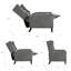 Fauteuil inclinable manuel réglable WingBack avec table d'appoint pliable, ports de charge USB pour un confort et une commodité modernes-112180320