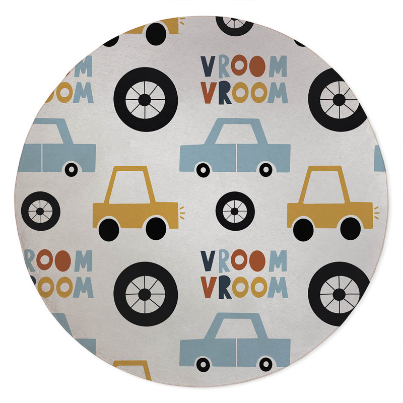 Tapis de jeu Vroom, Ivoire / or / orange