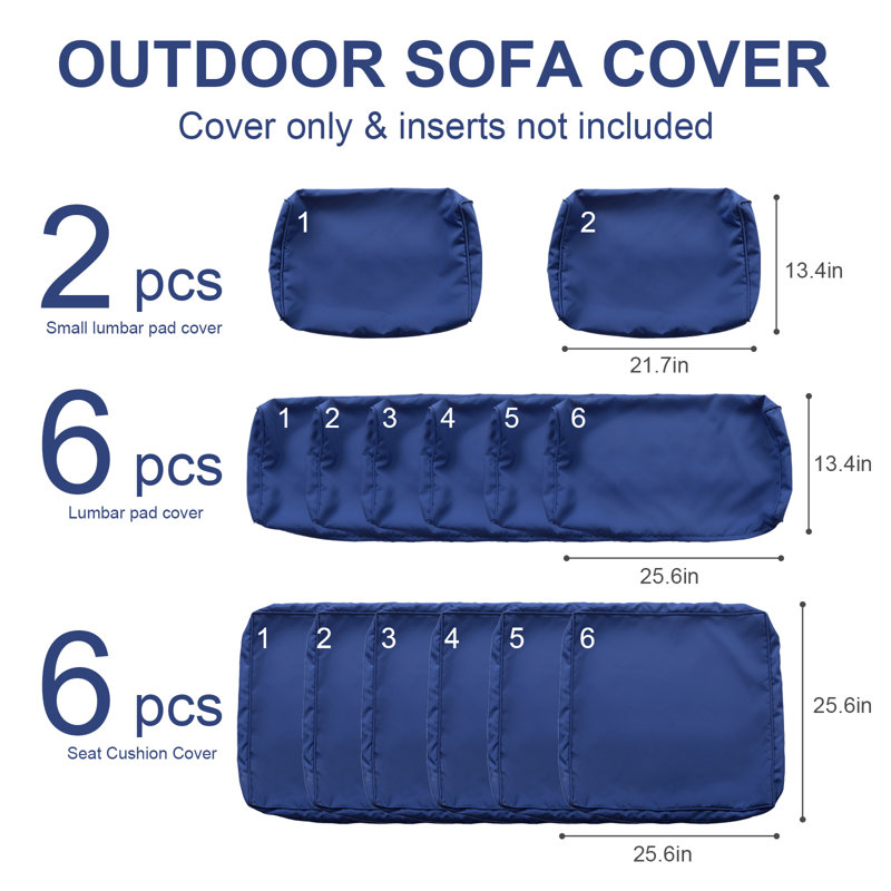 Outdoor 3'' Seating Group Cushion Cover
