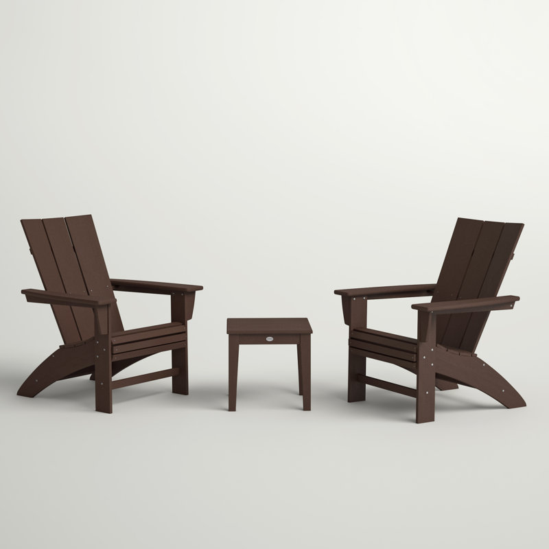 Ensemble Adirondack 3 pièces POLYWOOD, Acajou