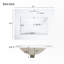 Ensemble de meuble-lavabo mural moderne 24 po avec 2 tiroirs-100487809