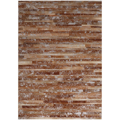 Vespera Performance Flatweave Leather Animal Print Indoor Rug