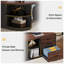 Bureau de direction en L 80,71 pouces, grande table de bureau avec classeur
