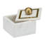 Scarbrough Decorative Box Marble Stone Metal Brass Modern Storage Container with Removable Lid Contemporary Accent Box for Shelf or Tabletop Display Home Organizer Accessory Modern Design-398012059-398012056