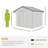 Spacious Outdoor Shed, 9' X 6', , With Ventilation For Garage 6' Shed In - 4 Vents, 2 Sliding Doors, Backyard, Garage, Lawn Equipment