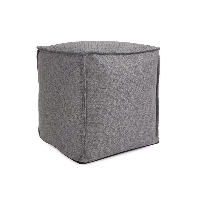 Talayah Upholstered Pouf, Stone