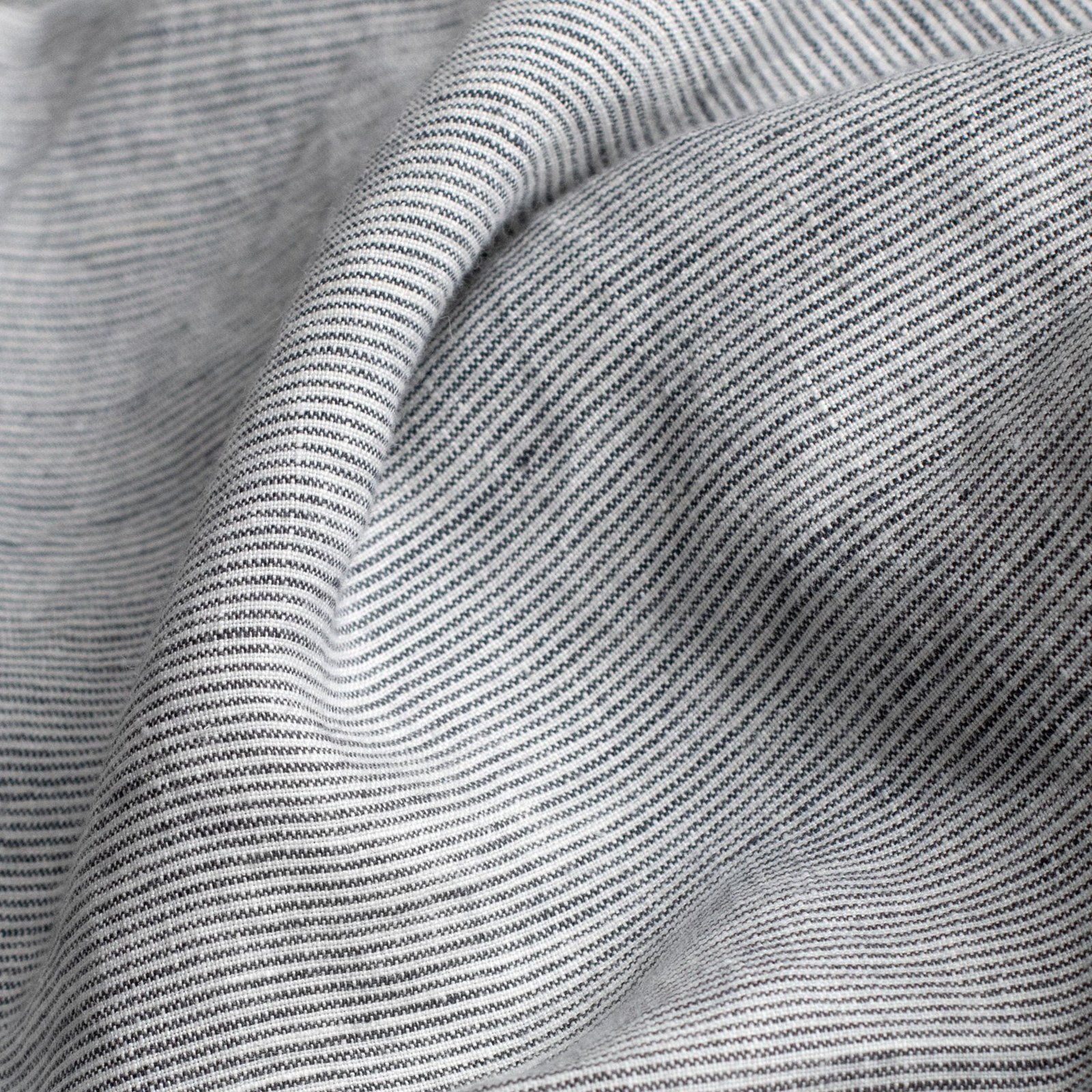 Linen Pillowcase, King Pillowcase, Shadow Pinstripe