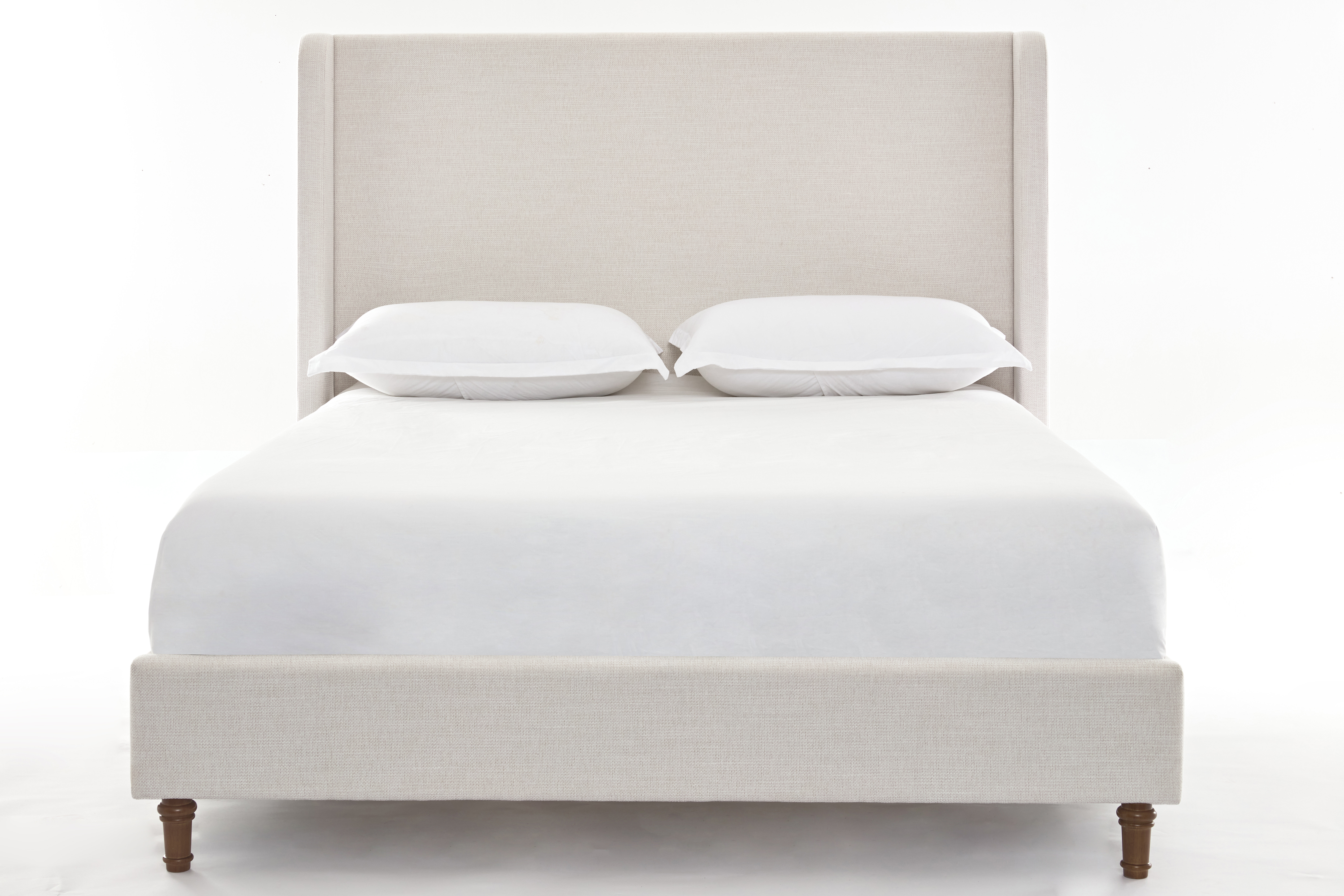 Mozter Upholstered Wingback Platform Bed