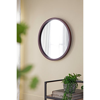 Miroir mural 20 "en X avec cadre en bois de noyer