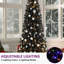 Mince arbre de Noël noir avec 700 branches et 200 lumières DEL-204127497