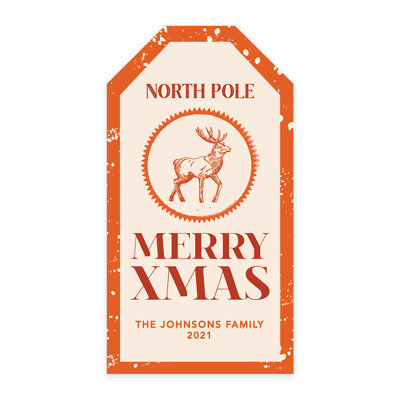 Étiquettes personnalisées auto-adhésives de Noël
