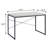 Antique White And Black Writing Desk With Metal Sled Base