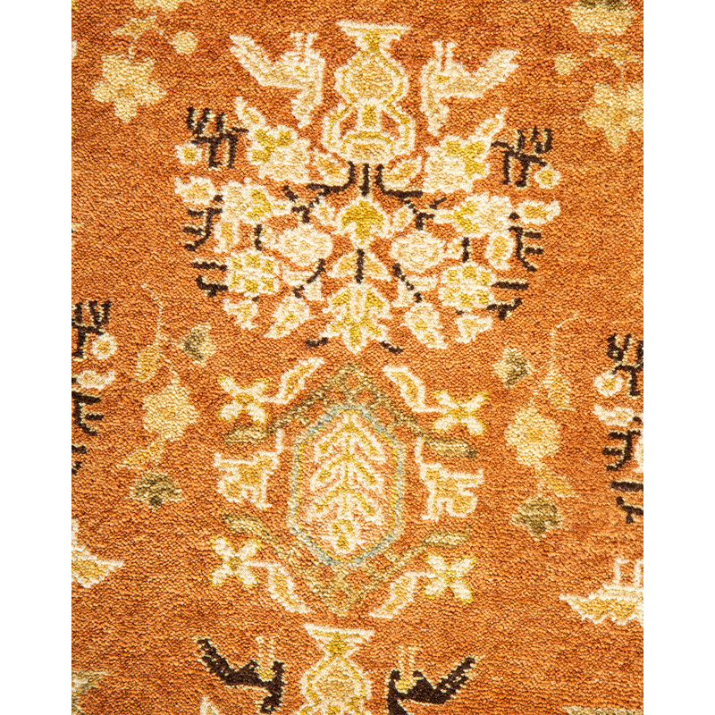 Tapis unique noué à la main Keenan - bronze, 9 pi 3 po x 16 pi
