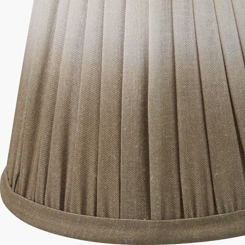 Scallop Cotton Empire Lamp Shade ( Uno ), Taupe, 12cm H x 16cm W x 16cm D