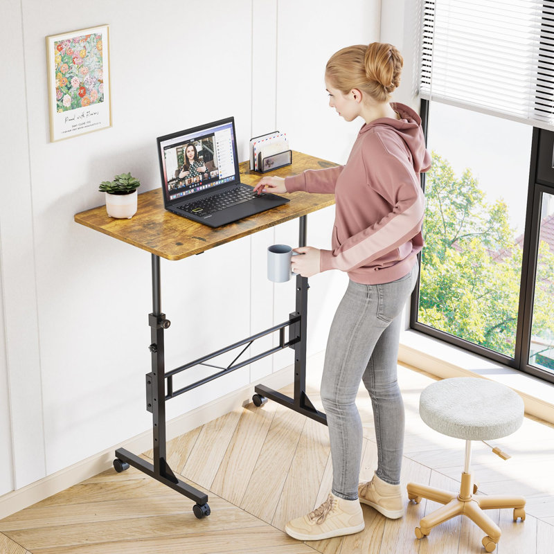 Adjustable Metal Base Computer Desk