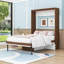 Full Wood Murphy Bed with Foldable Desk-540733867
