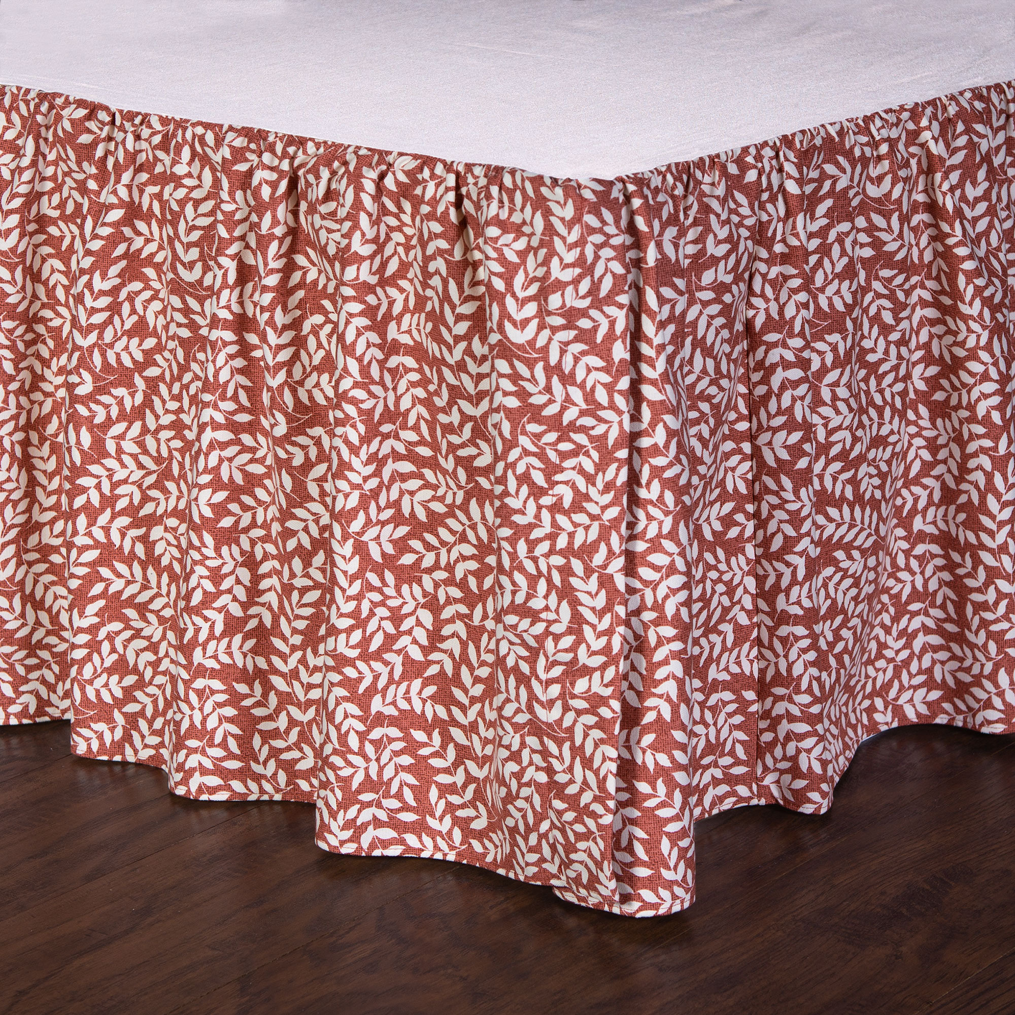 Thomasville At Home Bouvier Red Shirred Bed Skirt & Reviews | Wayfair
