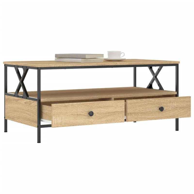 Dismukes 4 Legs Coffee Table, Sonoma Oak
