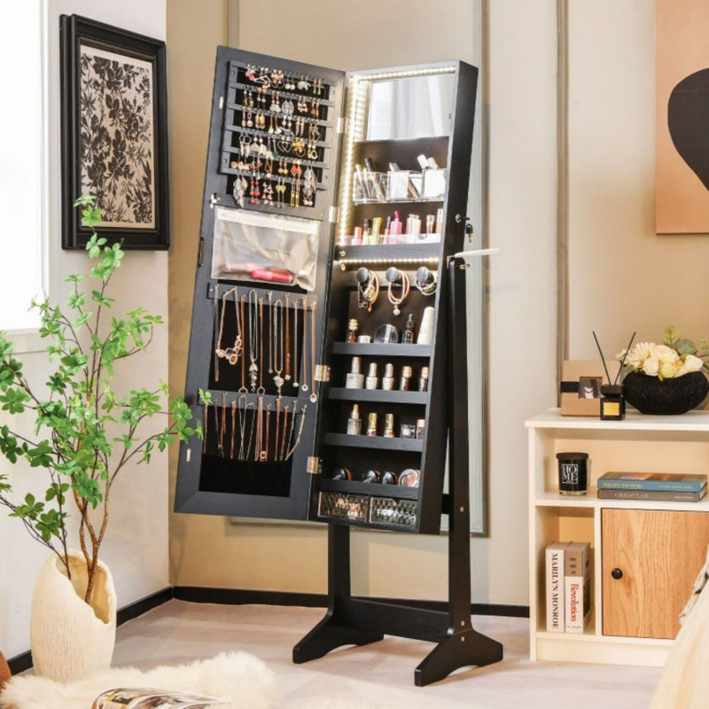 Armoire à bijoux avec miroir Jamiles