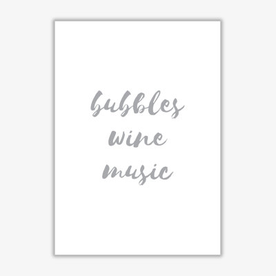 Bubbles Wine Music - Print