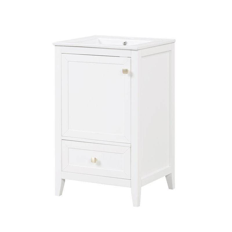 Meuble-lavabo de 20 po avec lavabo, Blanc