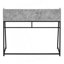 Bureau d'ordinateur, bureau personnel, ordinateur portable, tablettes de rangement, L 48 po, travail, stratifié aspect marbre blanc, métal noir, contemporain, moderne-125106911