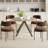 47.2" Solid Wood Round Dining Kitchen Table For 4-6 People With Intersecting Pedestal Base-1919689263