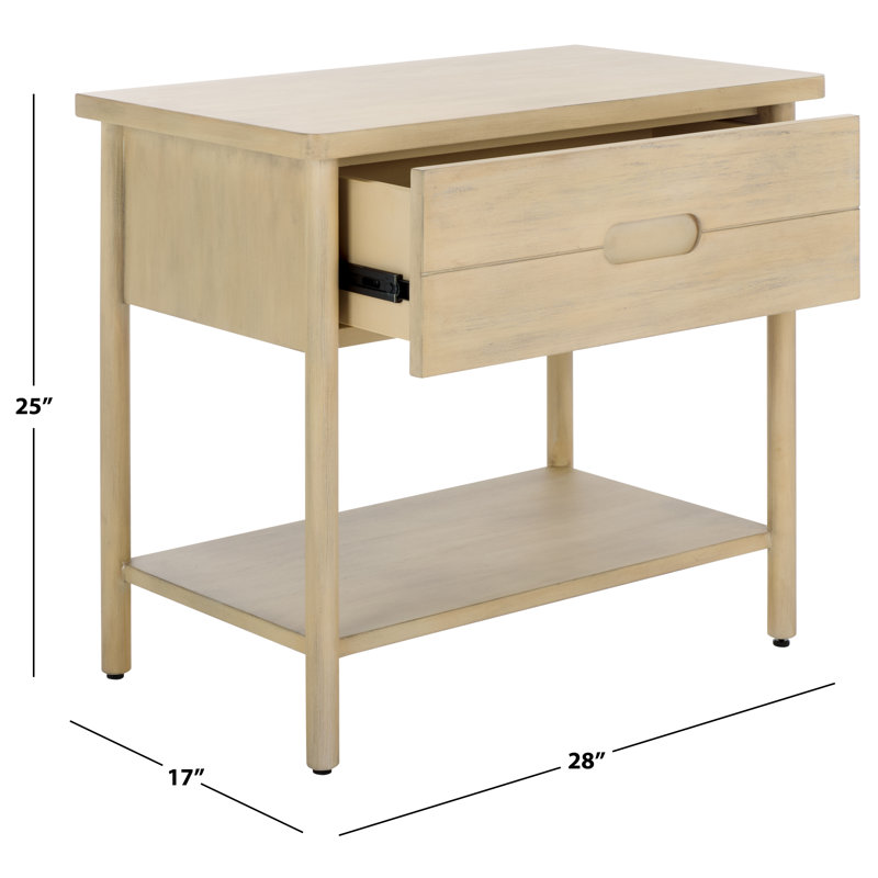 Fayletta 1 Drawer Wood Nightstand, Natural