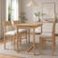 Ensemble de salle à manger 5 pièces de style ferme, comprenant 1 table rectangulaire et 4 chaises, idéal pour les petits espaces, fini naturel