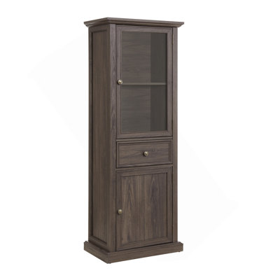 Tall Storage Cabinet, Freestanding Cabinet With Glass Door And Shelves, Sideboard Cabinet, Cabinet With Drawer For Living Room, Kitchen, Dining Room, Office, BRO