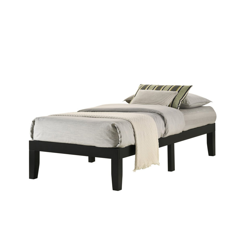 Base de lit double Addicus, noir, Grand lit